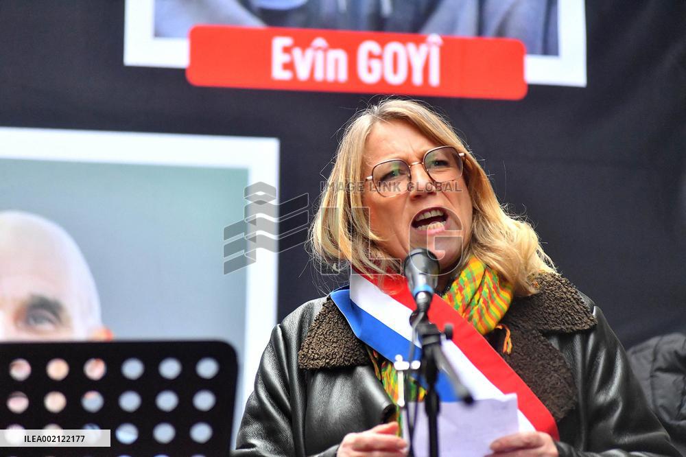 Rally In Tribute To The Three Kurdish Victims Killed A Year Ago - Paris