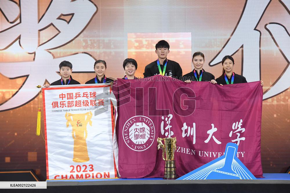 (SP)CHINA-SHENZHEN-TABLE TENNIS-CTTSL-WOMEN'S TEAM FINAL (CN)
