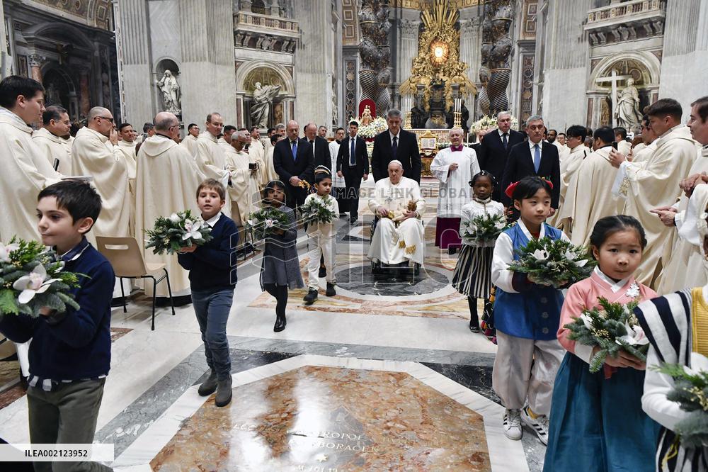 Pope Presides Over The Christmas Eve Midnight Mass - Vatican