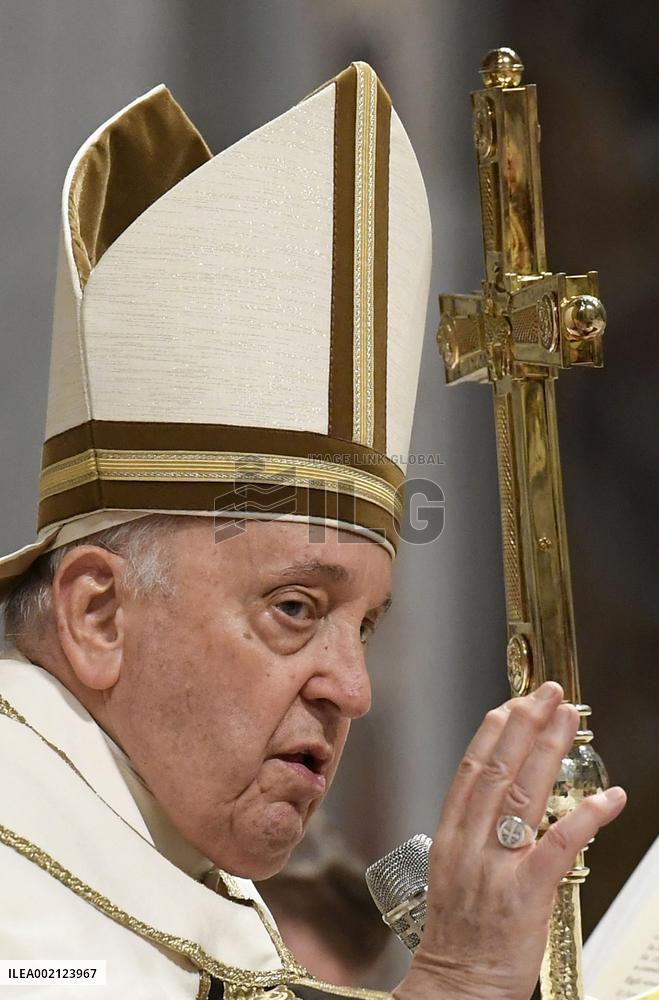 Pope Presides Over The Christmas Eve Midnight Mass - Vatican
