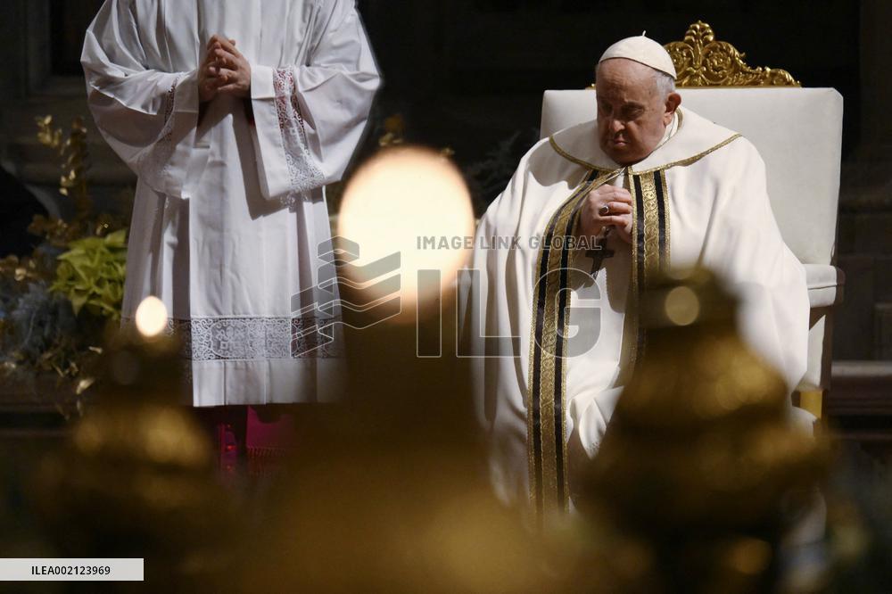 Pope Presides Over The Christmas Eve Midnight Mass - Vatican