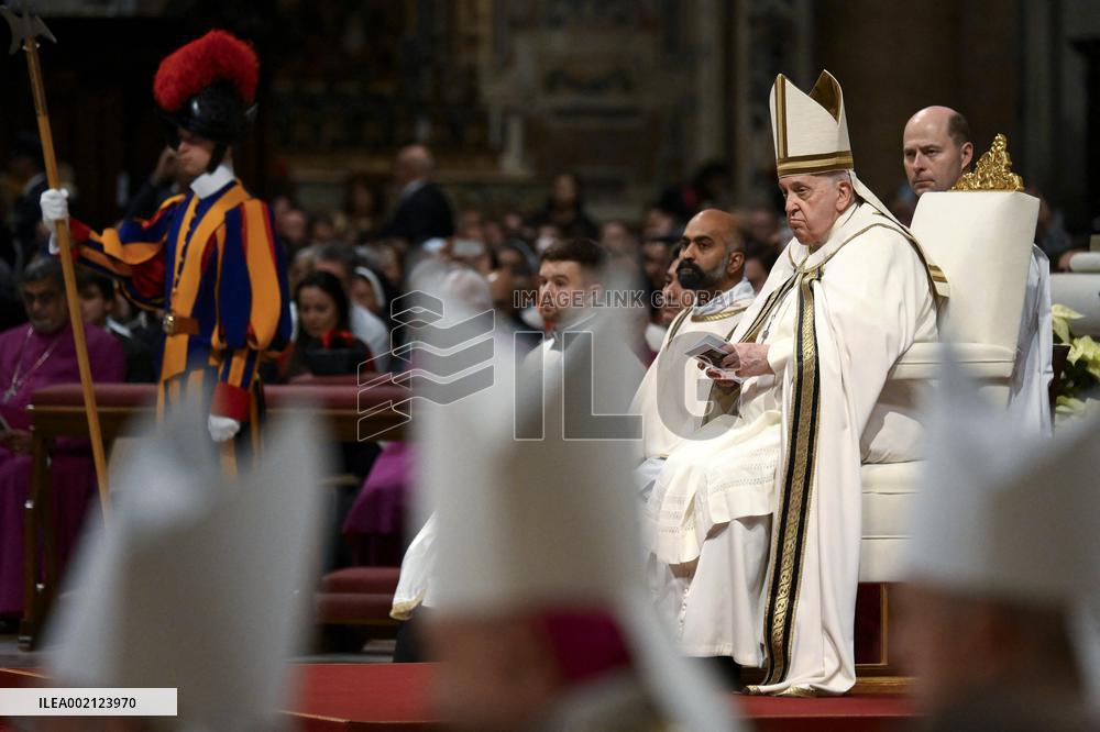 Pope Presides Over The Christmas Eve Midnight Mass - Vatican