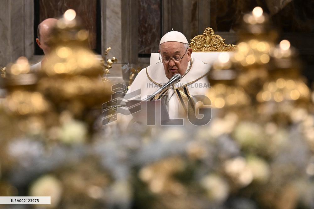 Pope Presides Over The Christmas Eve Midnight Mass - Vatican