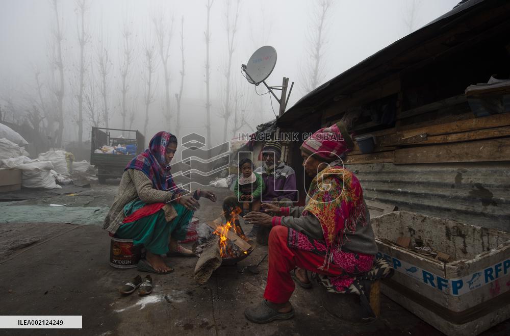 KASHMIR-SRINAGAR-DENSE FOG