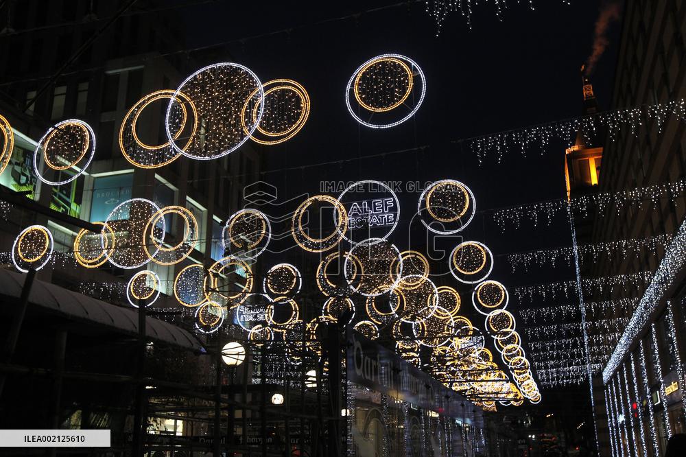 Christmas Kelnskyi Boulevard in Dnipro