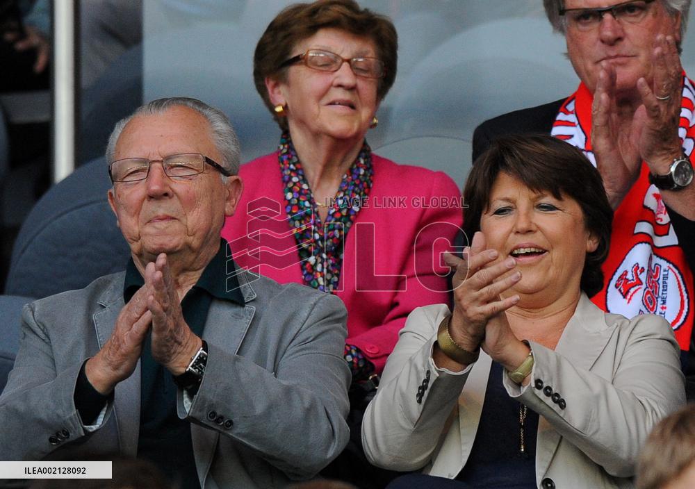 Jacques Delors and Martine Aubry at Paris Saint-Germain v. Lille