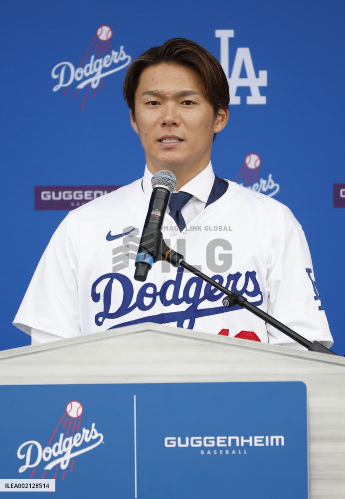 Baseball: New Dodger Yoshinobu Yamamoto