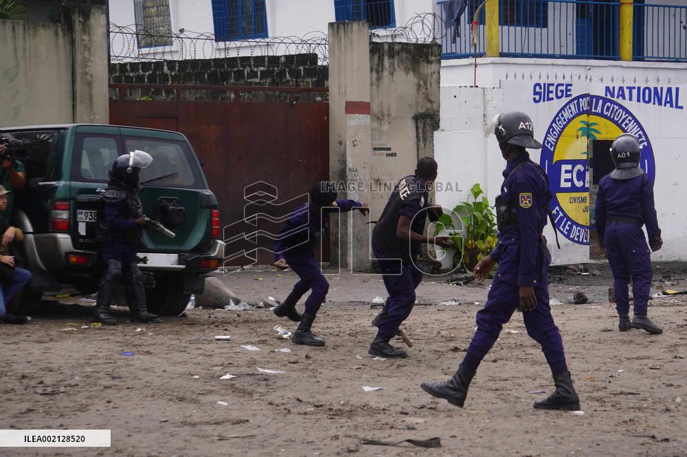 DR CONGO-KINSHASA-ELECTION-PROTEST