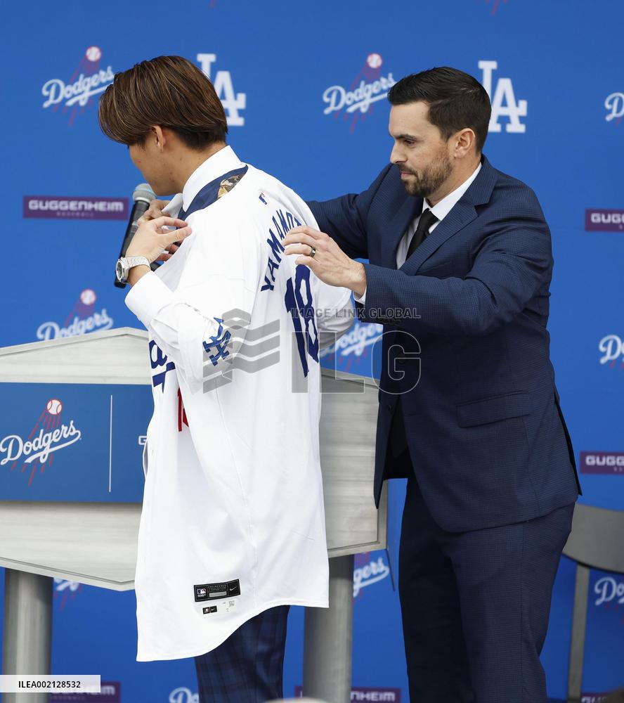 Baseball: New Los Angeles Dodger Yoshinobu Yamamoto