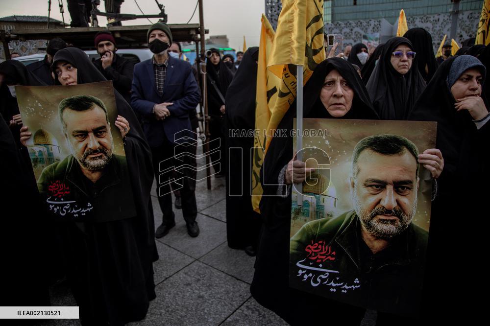 Funeral Of Senior Guards Adviser - Tehran