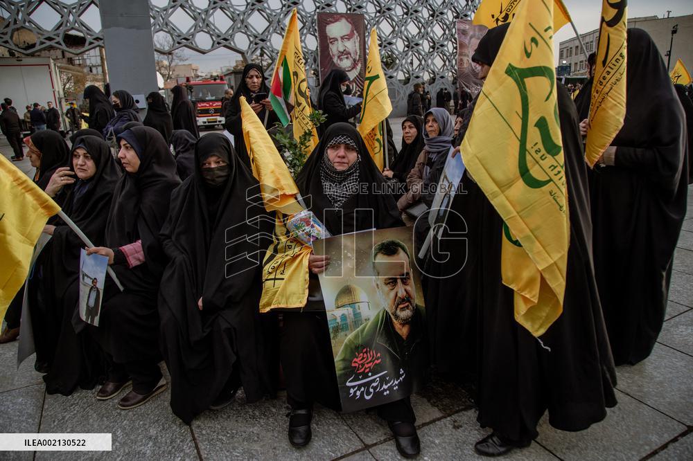 Funeral Of Senior Guards Adviser - Tehran