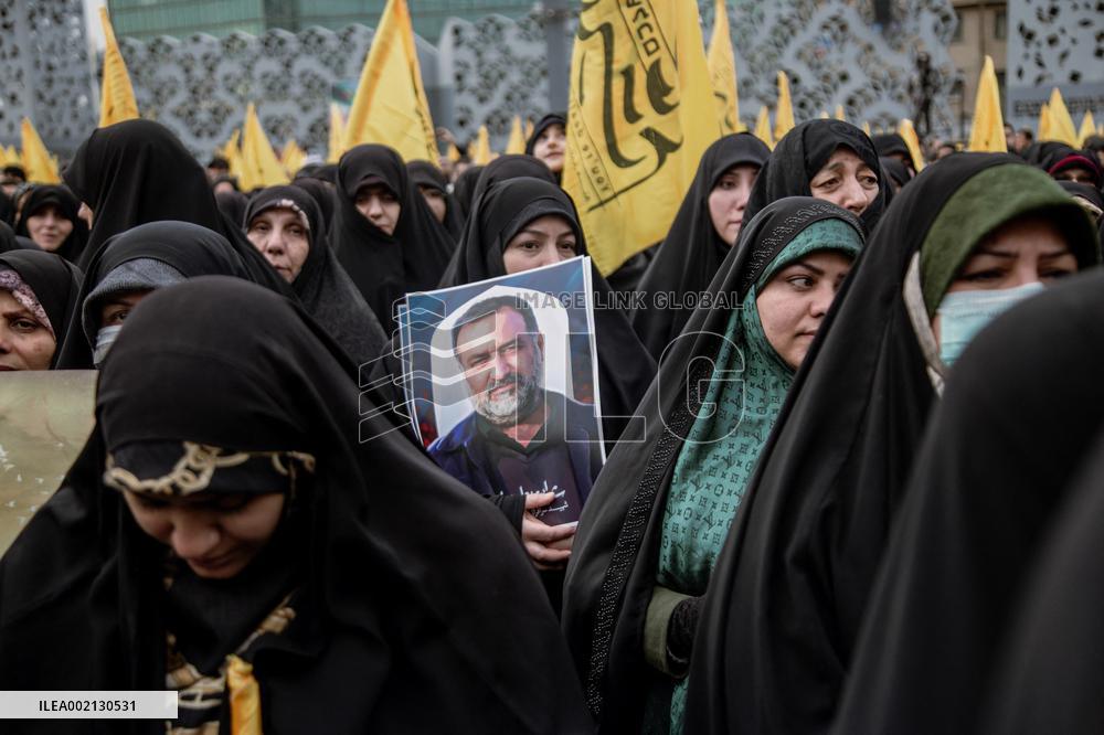 Funeral Of Senior Guards Adviser - Tehran