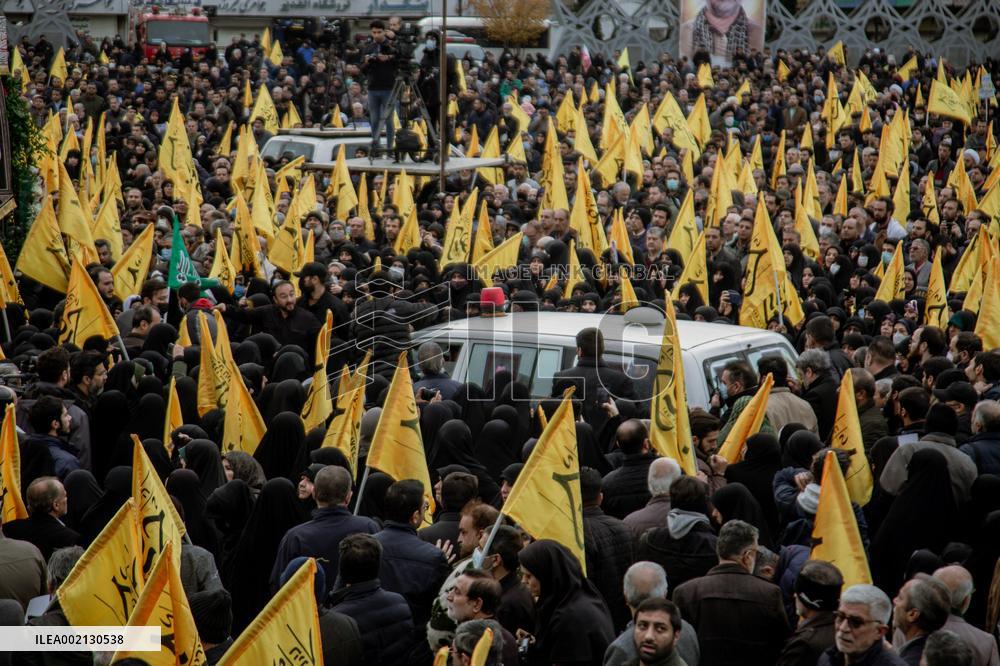 Funeral Of Senior Guards Adviser - Tehran