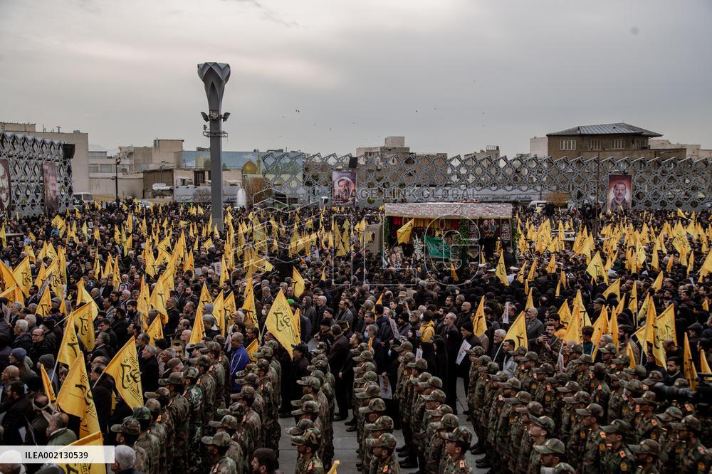 Funeral Of Senior Guards Adviser - Tehran