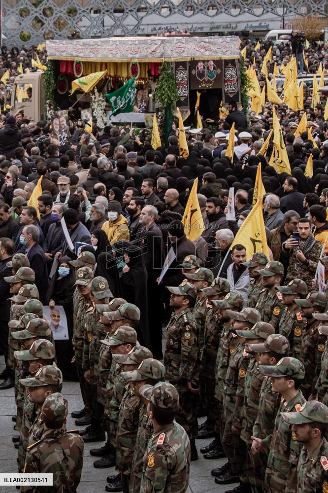 Funeral Of Senior Guards Adviser - Tehran