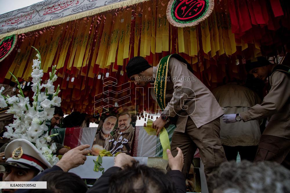 Funeral Of Senior Guards Adviser - Tehran