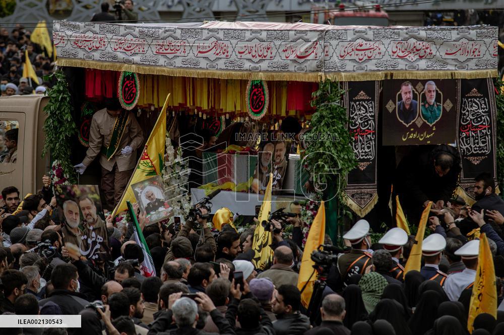 Funeral Of Senior Guards Adviser - Tehran