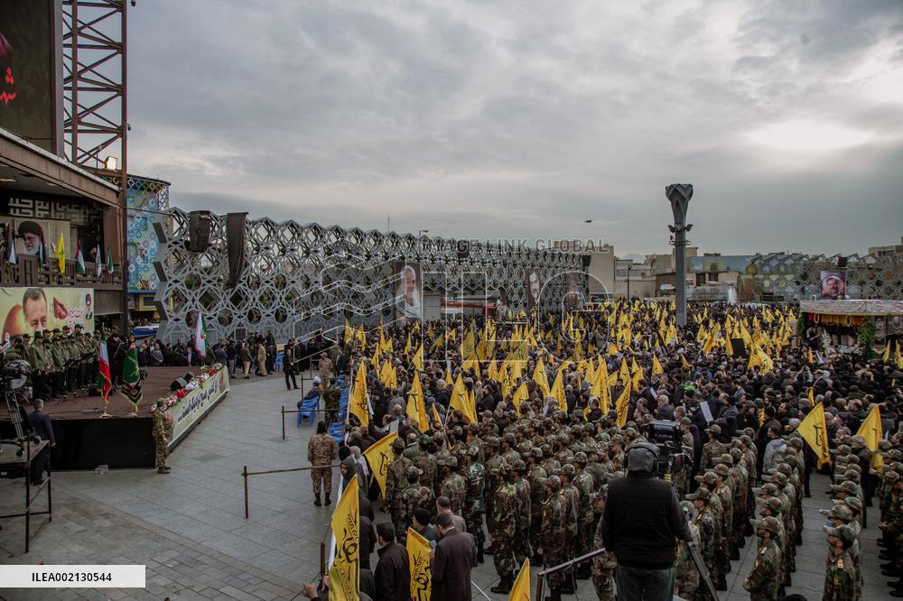 Funeral Of Senior Guards Adviser - Tehran