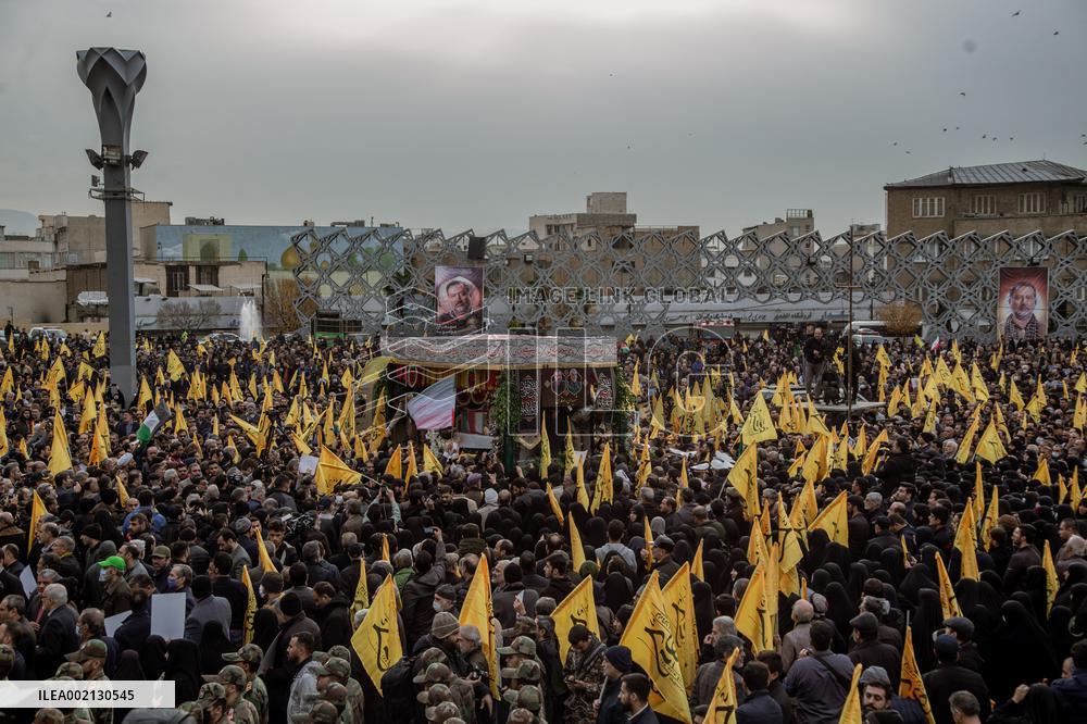 Funeral Of Senior Guards Adviser - Tehran