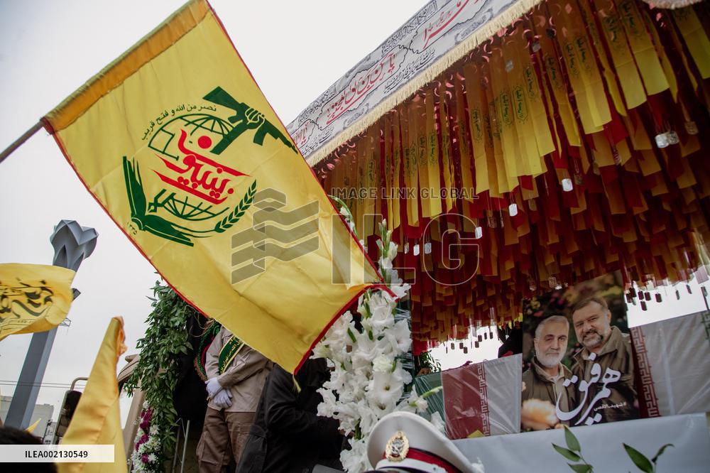 Funeral Of Senior Guards Adviser - Tehran