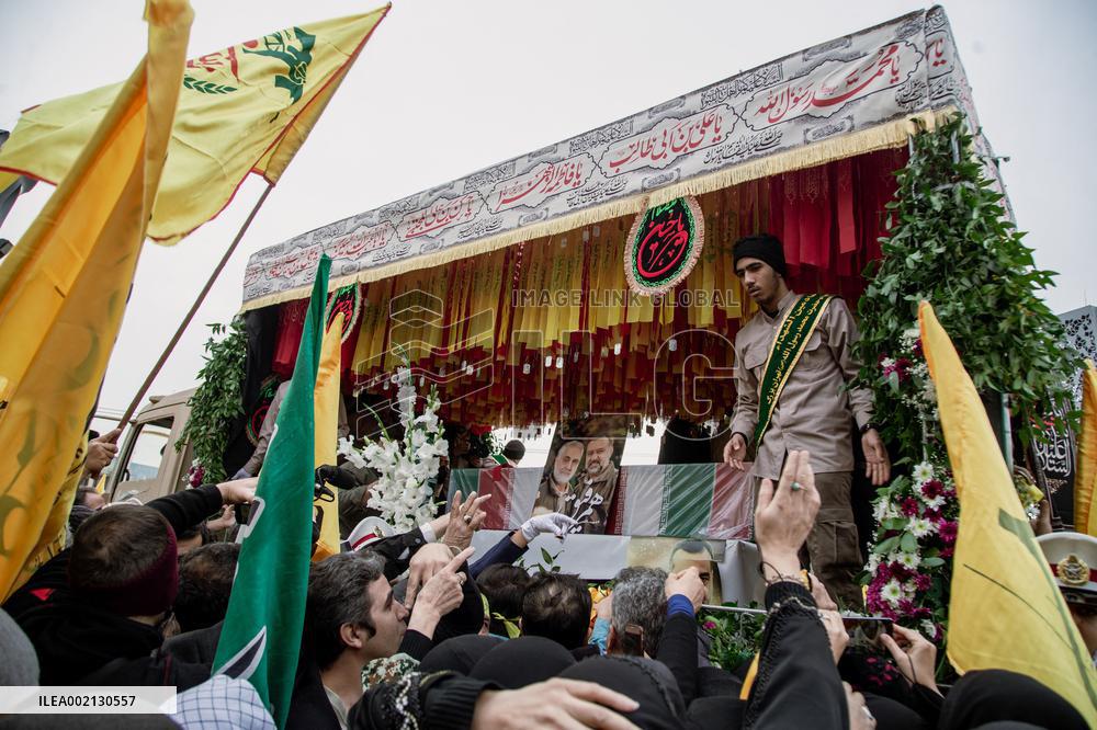 Funeral Of Senior Guards Adviser - Tehran