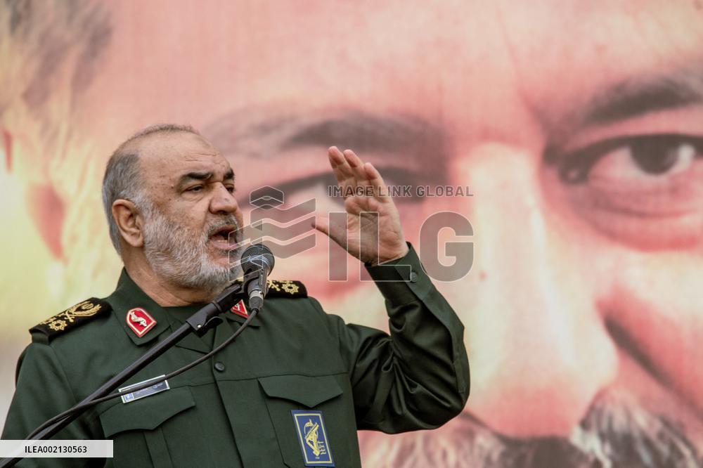 Funeral Of Senior Guards Adviser - Tehran