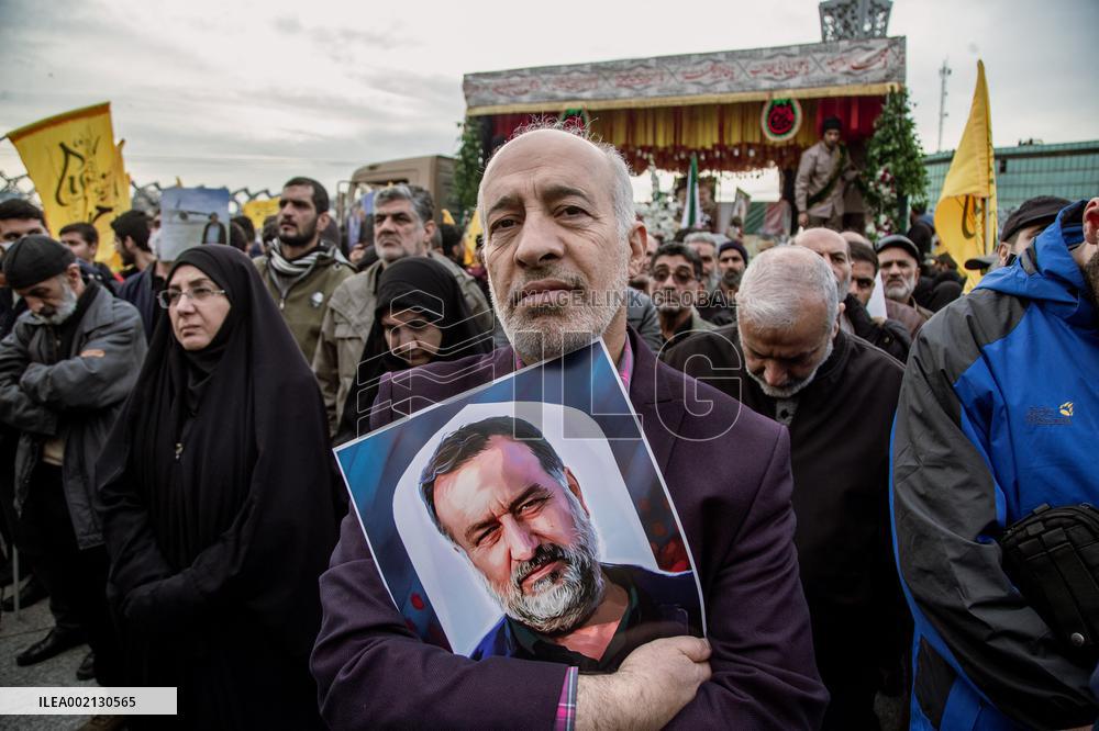 Funeral Of Senior Guards Adviser - Tehran