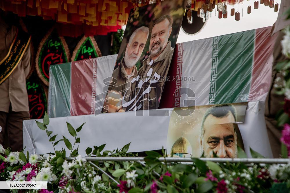 Funeral Of Senior Guards Adviser - Tehran