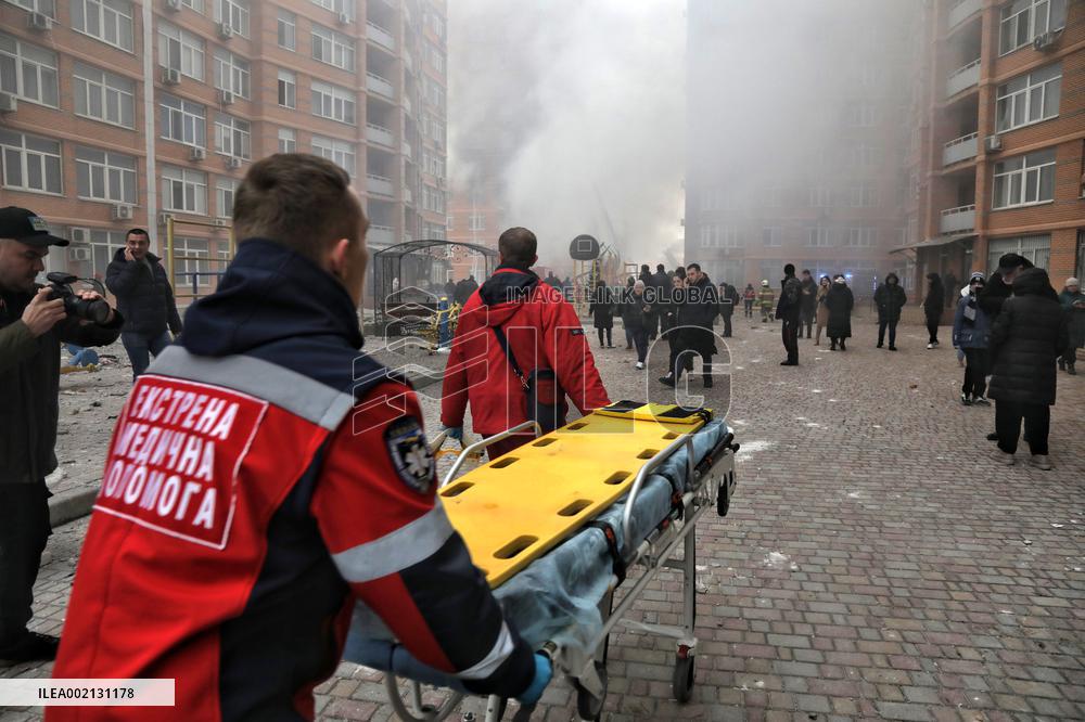 Aftermath of Russian missile attack in Odesa