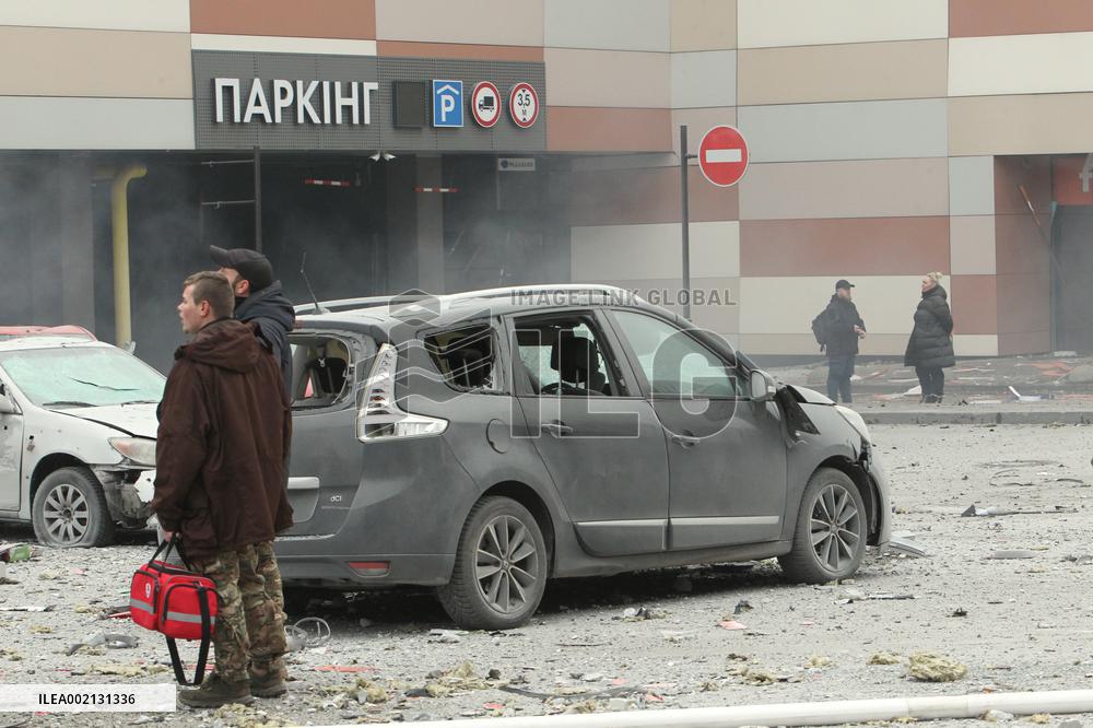 Shopping mall in Dnipro damaged in Russian missile strike