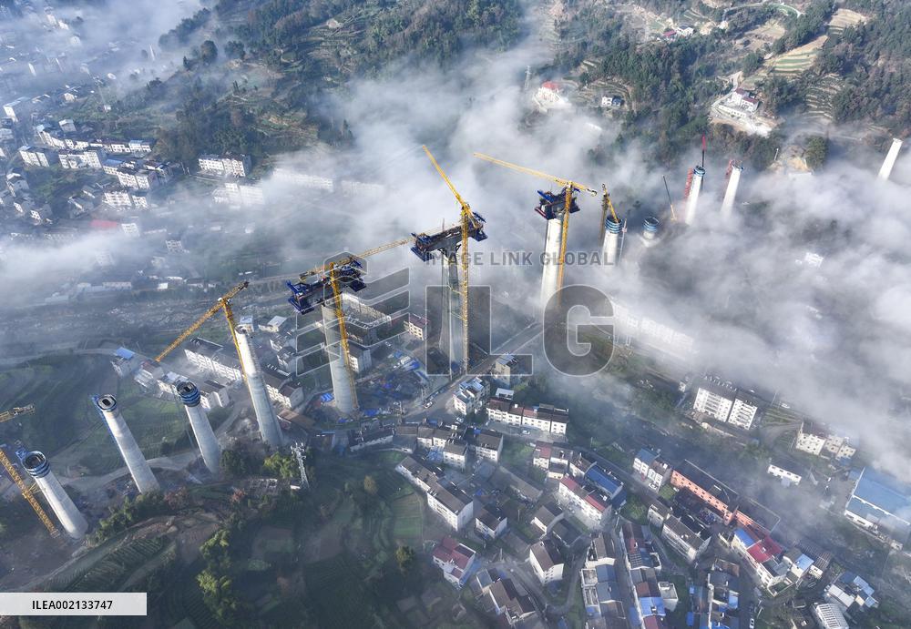 Three Gorges Hub Maoping Port Railway Construction Site in Yichang