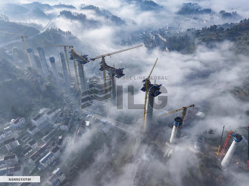 Three Gorges Hub Maoping Port Railway Construction Site in Yichang