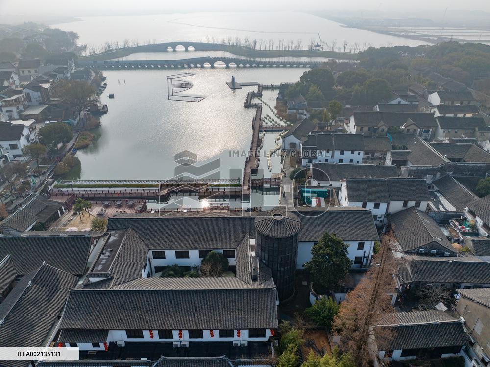 Tourists Visit Zhouzhuang Ancient Town in Suzhou