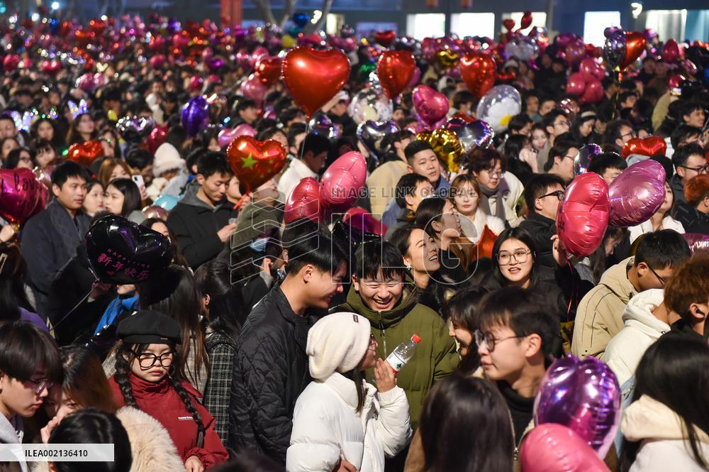 People Gather To Welcome The New Year in Nanjing