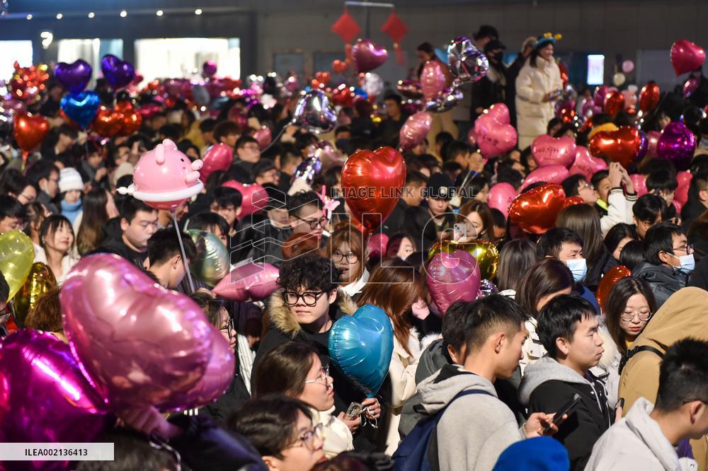 People Gather To Welcome The New Year in Nanjing