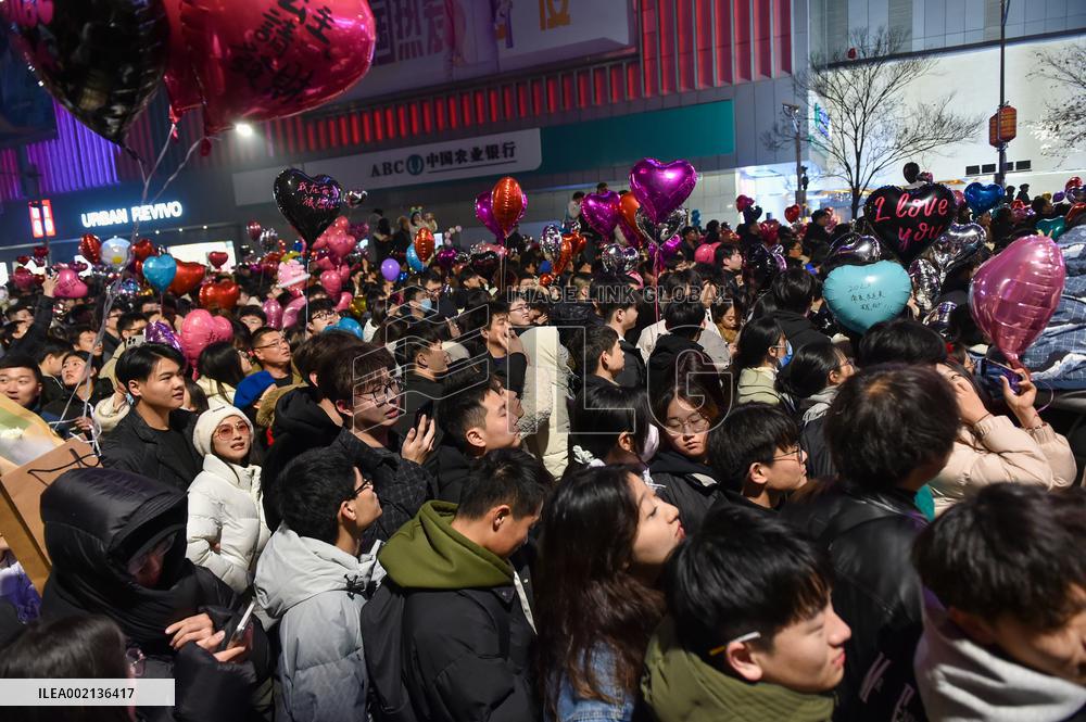 People Gather To Welcome The New Year in Nanjing