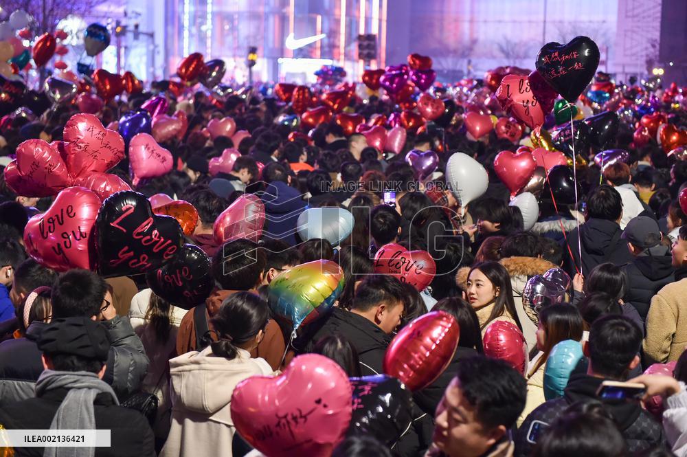 People Gather To Welcome The New Year in Nanjing