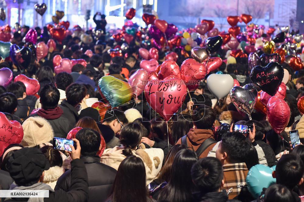 People Gather To Welcome The New Year in Nanjing