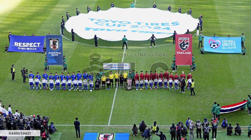 Football: Friendly between Japan and Thailand