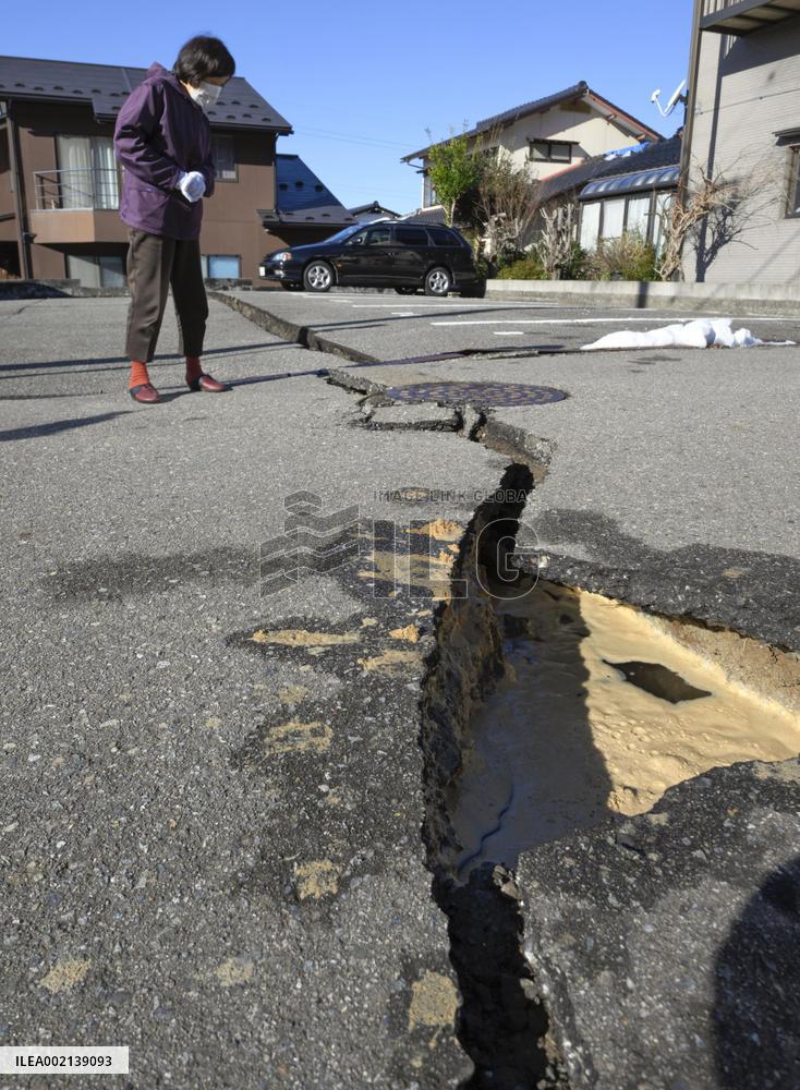 Aftermath of strong quake in central Japan