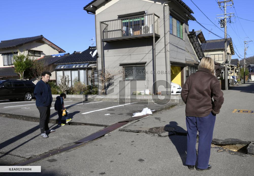 Aftermath of strong quake in central Japan