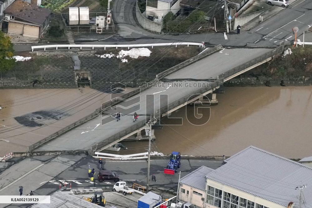 Aftermath of strong quake in central Japan