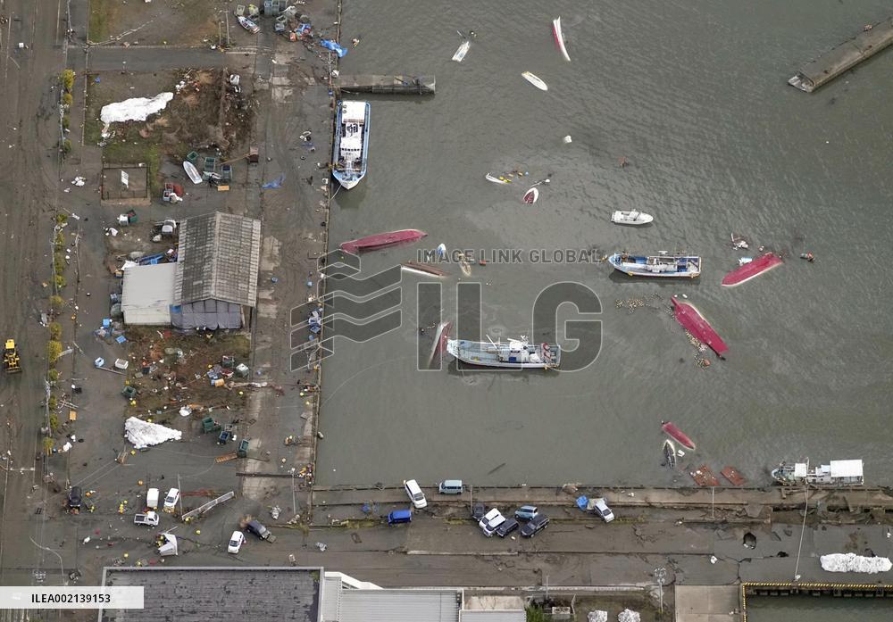 Aftermath of strong quake in central Japan