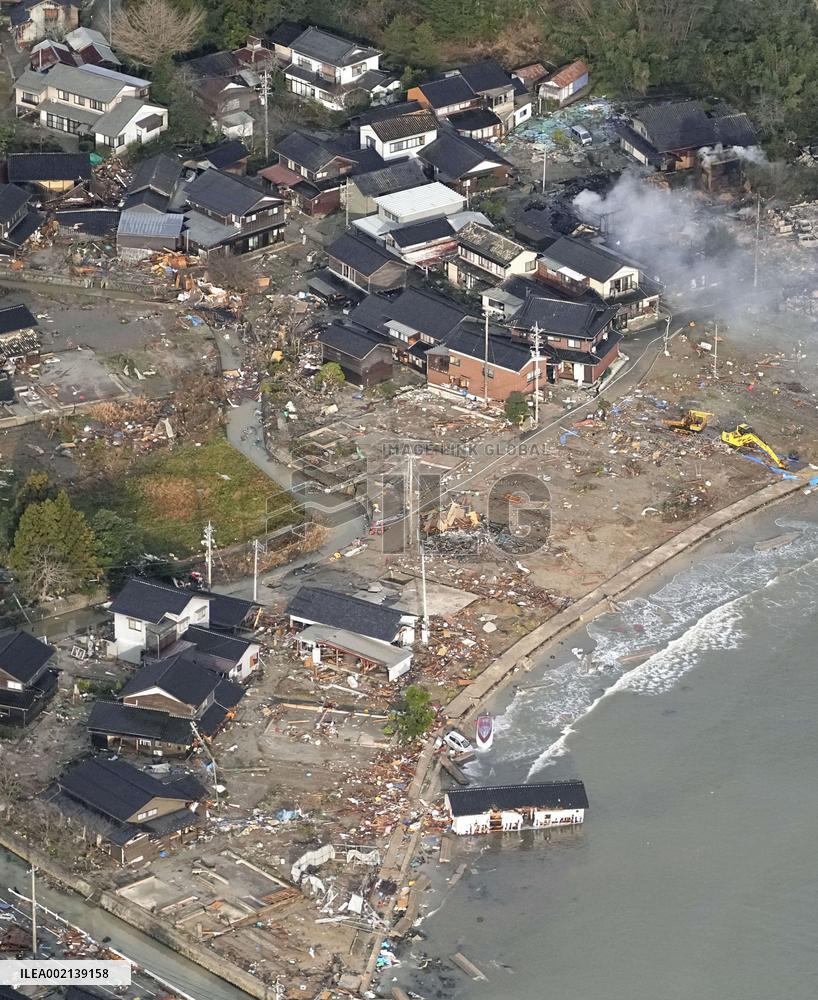 Aftermath of strong quake in central Japan