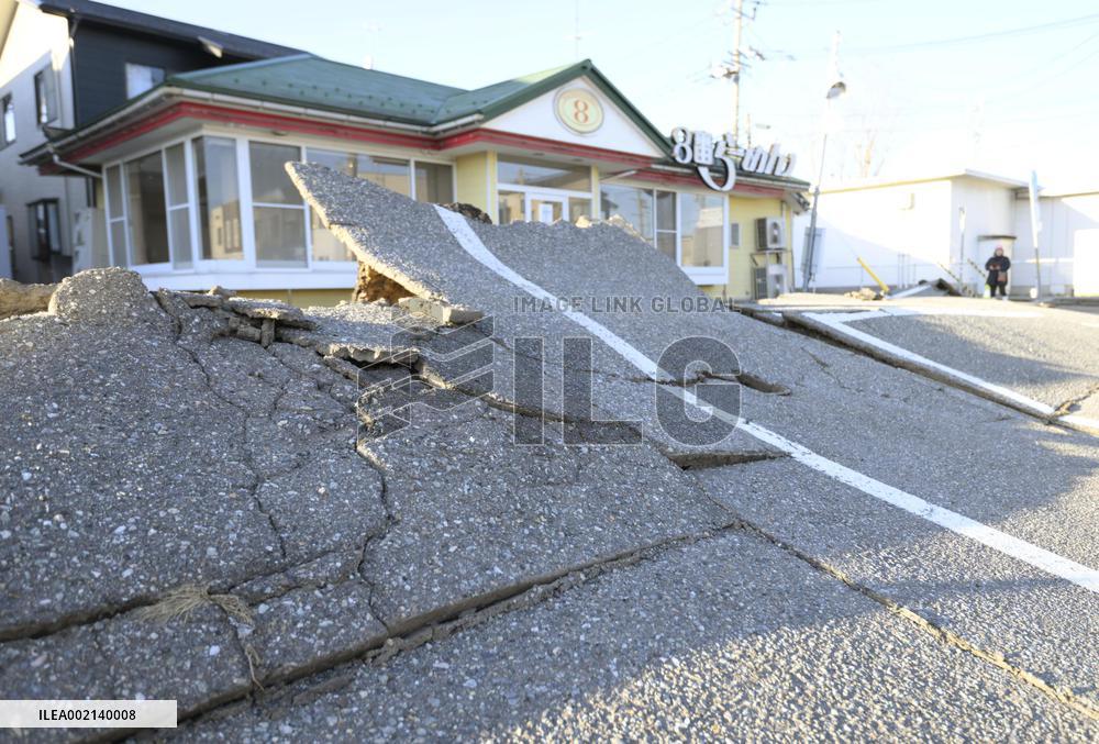 Aftermath of strong quake in central Japan