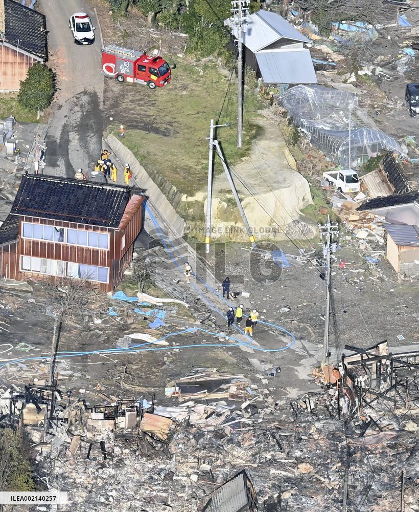 Aftermath of strong quake in central Japan