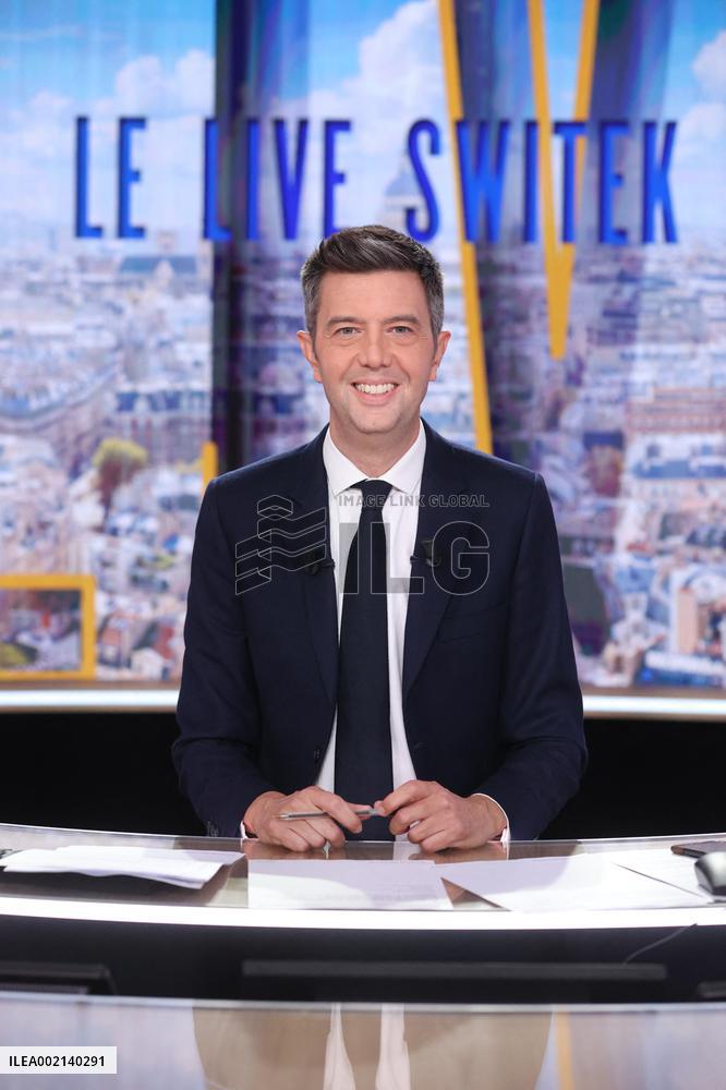 Maxime Switek Presents Le Live Switek On BFMTV Channel - Paris
