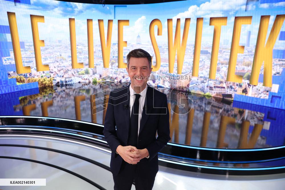Maxime Switek Presents Le Live Switek On BFMTV Channel - Paris
