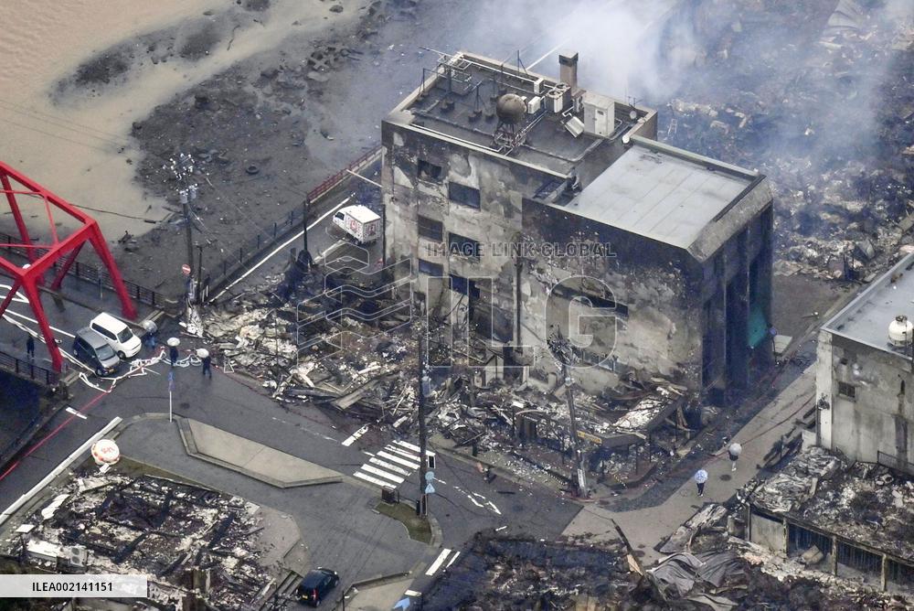Aftermath of strong quake in central Japan