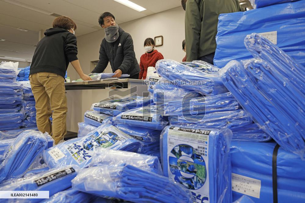 Aftermath of strong quake in central Japan